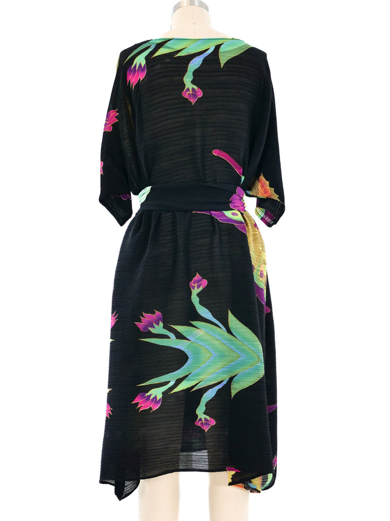 Butterfly Printed Pleated Dress Dress arcadeshops.com