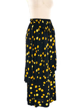 Jean Muir Polka Dot Tiered Skirt Bottom arcadeshops.com