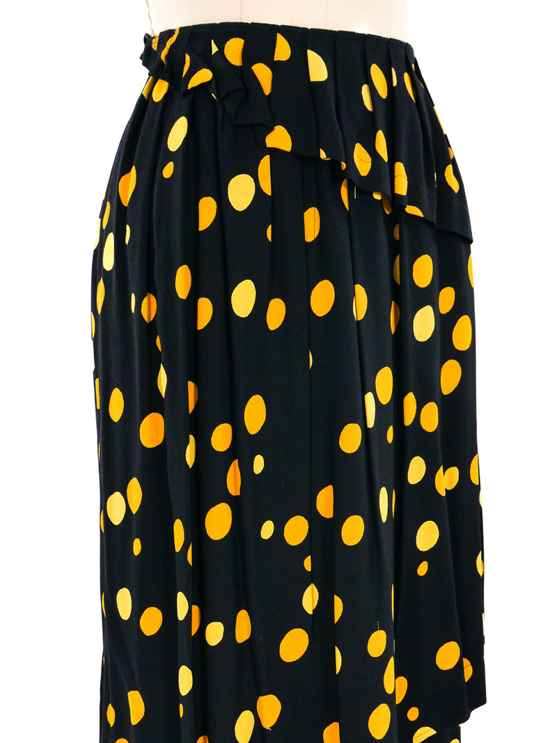 Jean Muir Polka Dot Tiered Skirt Bottom arcadeshops.com