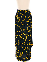 Jean Muir Polka Dot Tiered Skirt Bottom arcadeshops.com