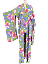 Floral Printed Maxi Kimono Jacket arcadeshops.com