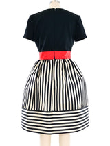 Bill Blass Striped Cocktail Dress Dress arcadeshops.com