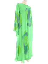 Travilla Tonal Floral Printed Caftan Dress arcadeshops.com