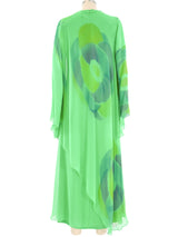 Travilla Tonal Floral Printed Caftan Dress arcadeshops.com