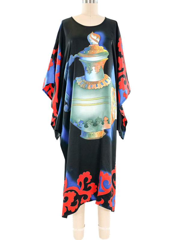 Hand Painted Silk Caftan Dress arcadeshops.com