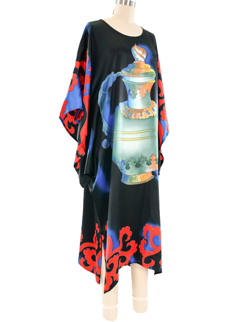 Hand Painted Silk Caftan Dress arcadeshops.com