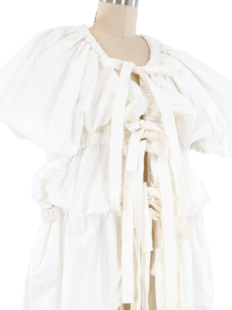 Dries Van Noten Tie Front Ruffle Top Top arcadeshops.com