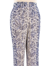 Issey Miyake Pleats Please Graphic Printed Plisse Pants Bottom arcadeshops.com
