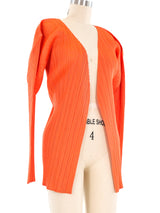 Issey Miyake Pleats Please Orange Plisse Jacket Jacket arcadeshops.com