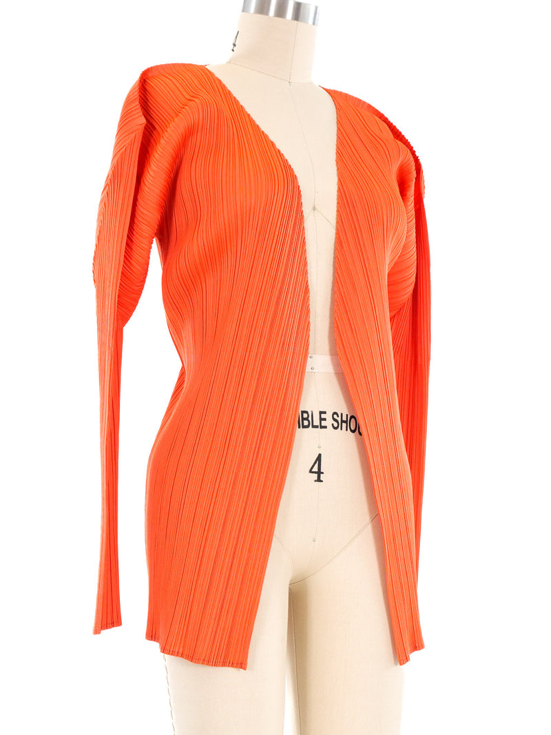 Issey Miyake Pleats Please Orange Plisse Jacket Jacket arcadeshops.com