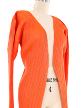 Issey Miyake Pleats Please Orange Plisse Jacket Jacket arcadeshops.com