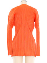 Issey Miyake Pleats Please Orange Plisse Jacket Jacket arcadeshops.com