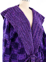 Checker Knit Belted Cardigan Jacket arcadeshops.com