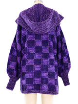 Checker Knit Belted Cardigan Jacket arcadeshops.com