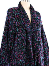 Multicolor Eyelash Fringed Knit Cardigan Jacket arcadeshops.com
