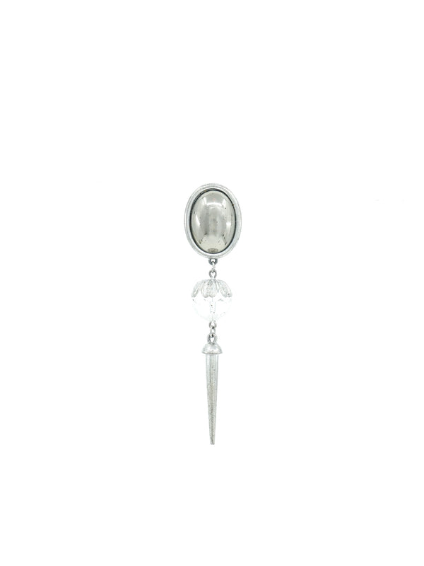 Silvertone Beaded Drop Earrings Accessory arcadeshops.com