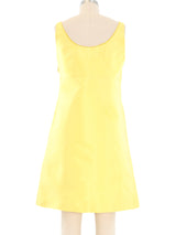 Gianni Versace Yellow Silk Mini Dress Dress arcadeshops.com