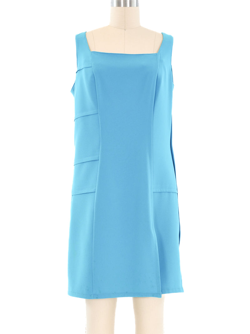 Thierry Mugler Turquoise Shift Dress Dress arcadeshops.com