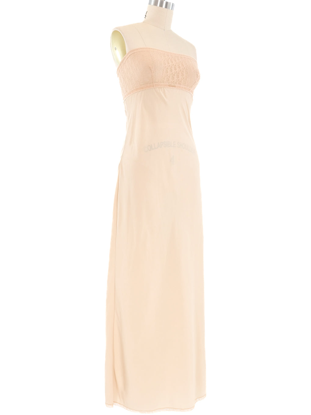 Christian Dior Strapless Diorissimo Lingerie Slip Dress