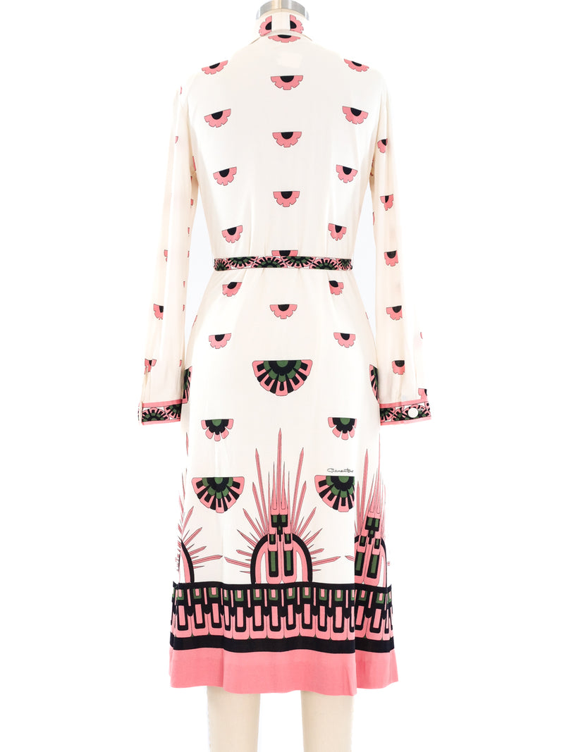 1960's Italian Printed Jersey Dress Dress arcadeshops.com