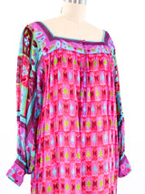 Printed Cotton Gauze Indian Caftan Dress arcadeshops.com