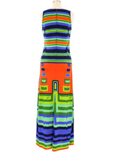 Op Art Printed Jersey Maxi Dress Dress arcadeshops.com