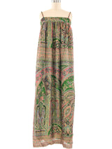 Floral Paisley Printed Maxi Dress Dress arcadeshops.com