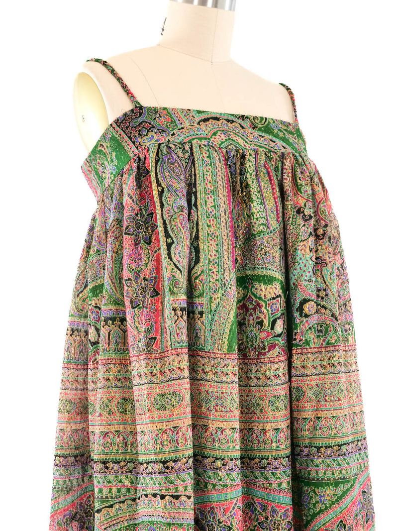 Floral Paisley Printed Maxi Dress Dress arcadeshops.com