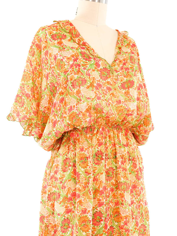 Judith Ann Tissue Silk Floral Dress Dress arcadeshops.com