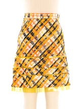 Junya Watanabe PVC Trimmed Tweed Skirt Bottom arcadeshops.com