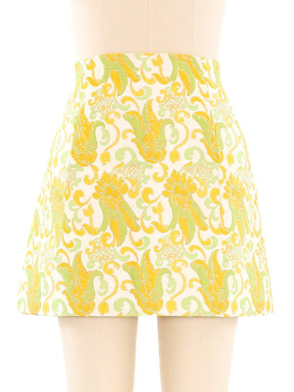 Prada Brocade Mini Skirt Bottom arcadeshops.com