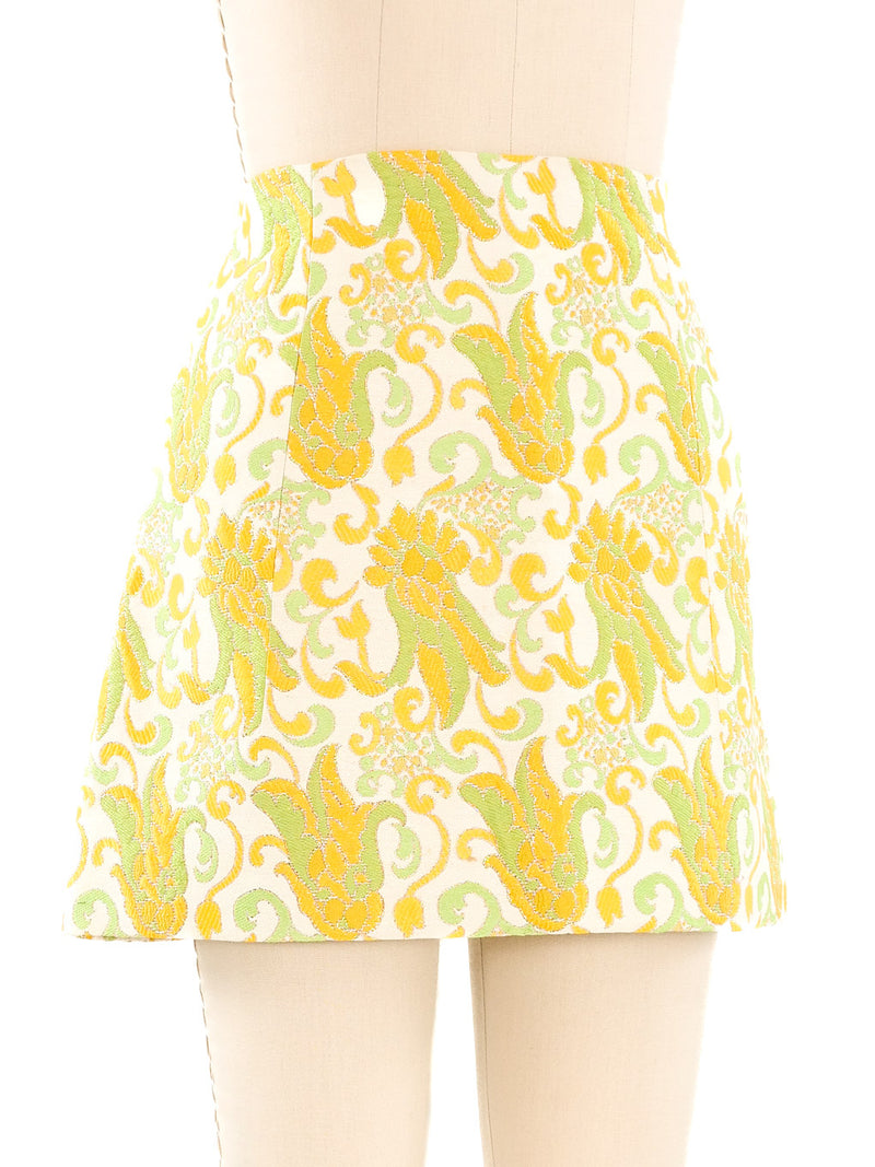 Prada Brocade Mini Skirt Bottom arcadeshops.com