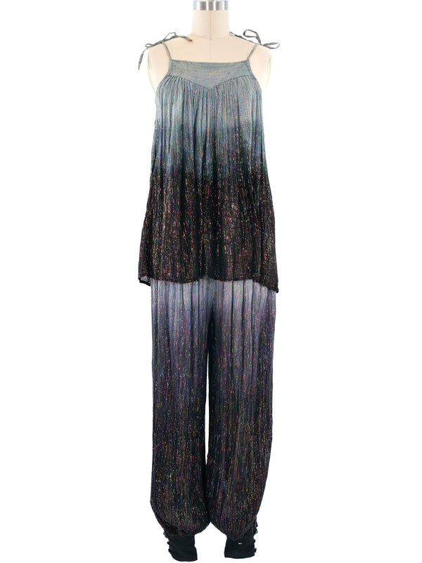 Rainbow Lurex Stripe Pant Ensemble Suit arcadeshops.com