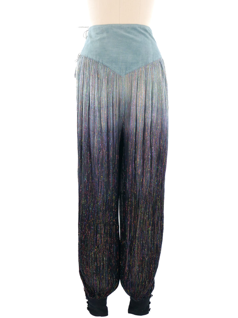 Rainbow Lurex Stripe Pant Ensemble Suit arcadeshops.com