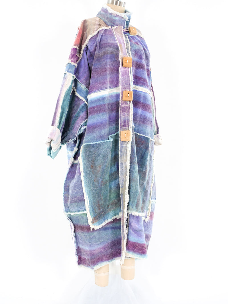 Hand Painted Pieced Denim Coat Outerwear arcadeshops.com
