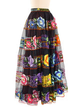 Hand Embroidered Mexican Net Skirt Bottom arcadeshops.com