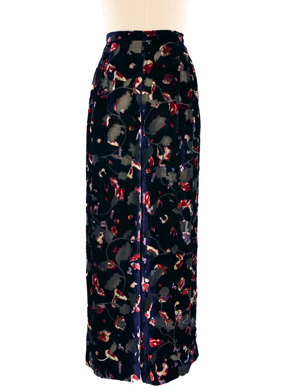 Chanel Velvet Burnout Palazzo Pant Bottom arcadeshops.com