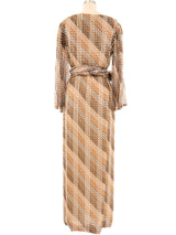 Pauline Trigere Lurex Threaded Chiffon Dress Dress arcadeshops.com