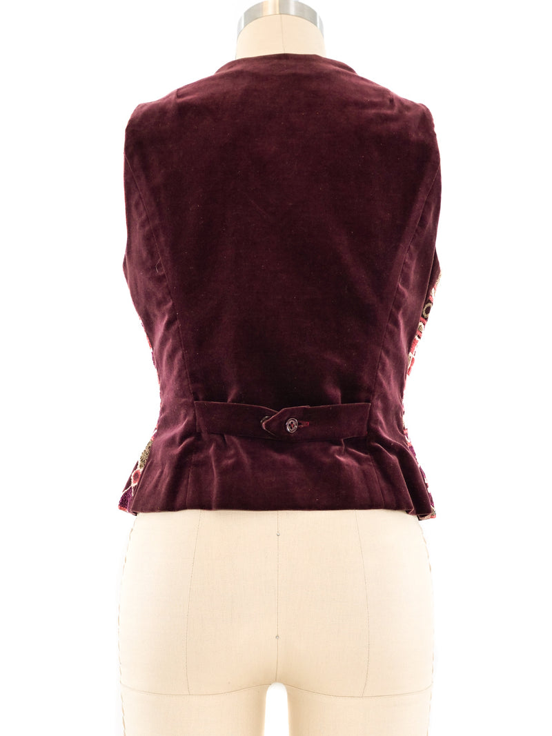Geoffrey Beene Embroidered Velvet Vest Jacket arcadeshops.com