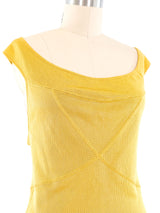 Alaia Gold Knit Bodysuit Top arcadeshops.com