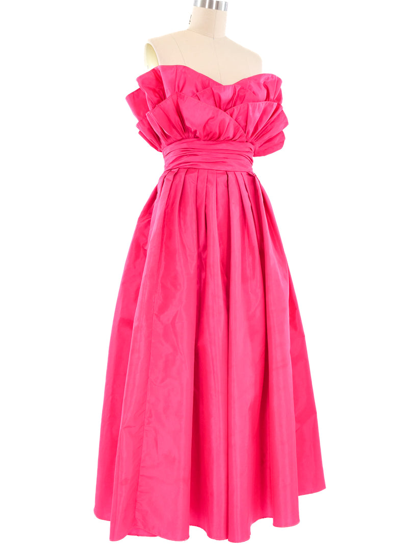 Victor Costa Fuchsia Strapless Gown Dress arcadeshops.com