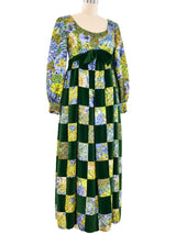 Malcolm Starr Floral Brocade Maxi Dress Dress arcadeshops.com
