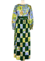 Malcolm Starr Floral Brocade Maxi Dress Dress arcadeshops.com