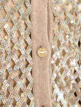 Chanel Sequined Knit Cardigan Jacket arcadeshops.com