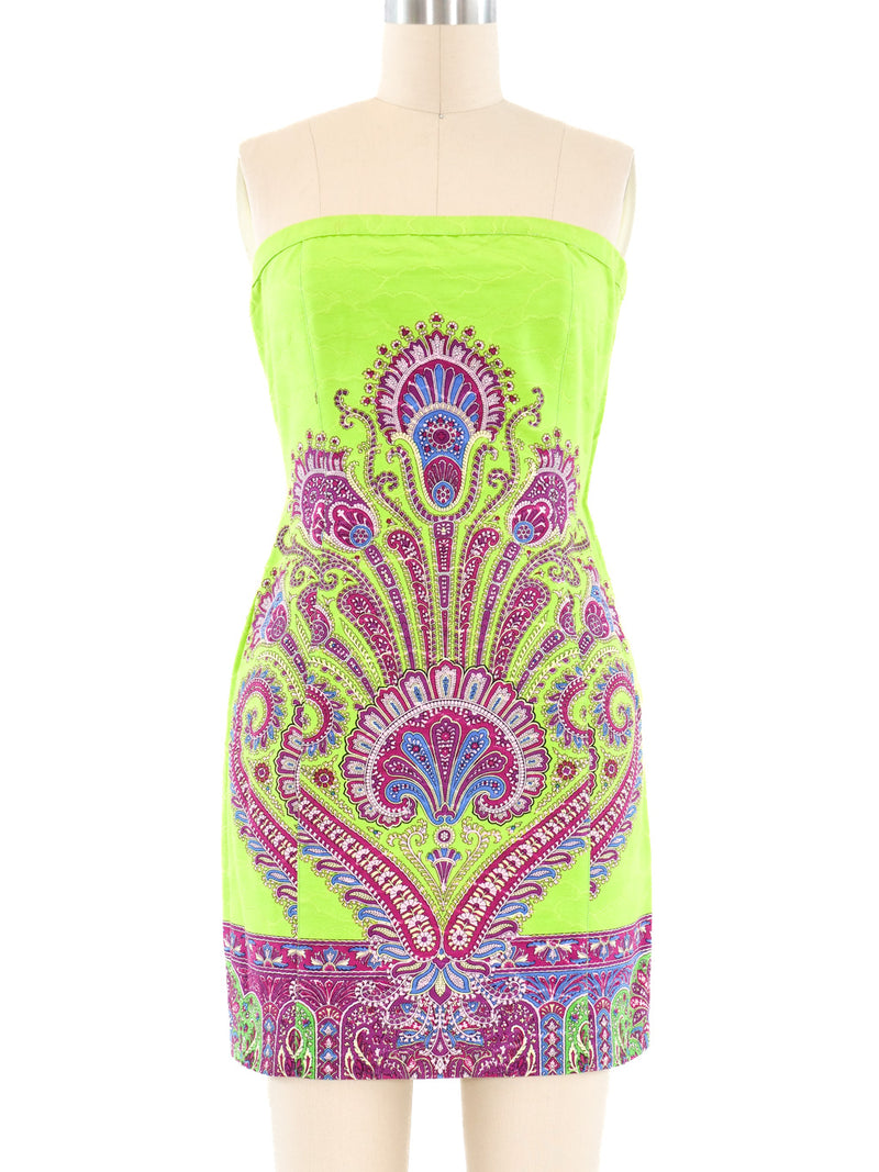Gianni Versace Istante Baroque Strapless Dress Dress arcadeshops.com