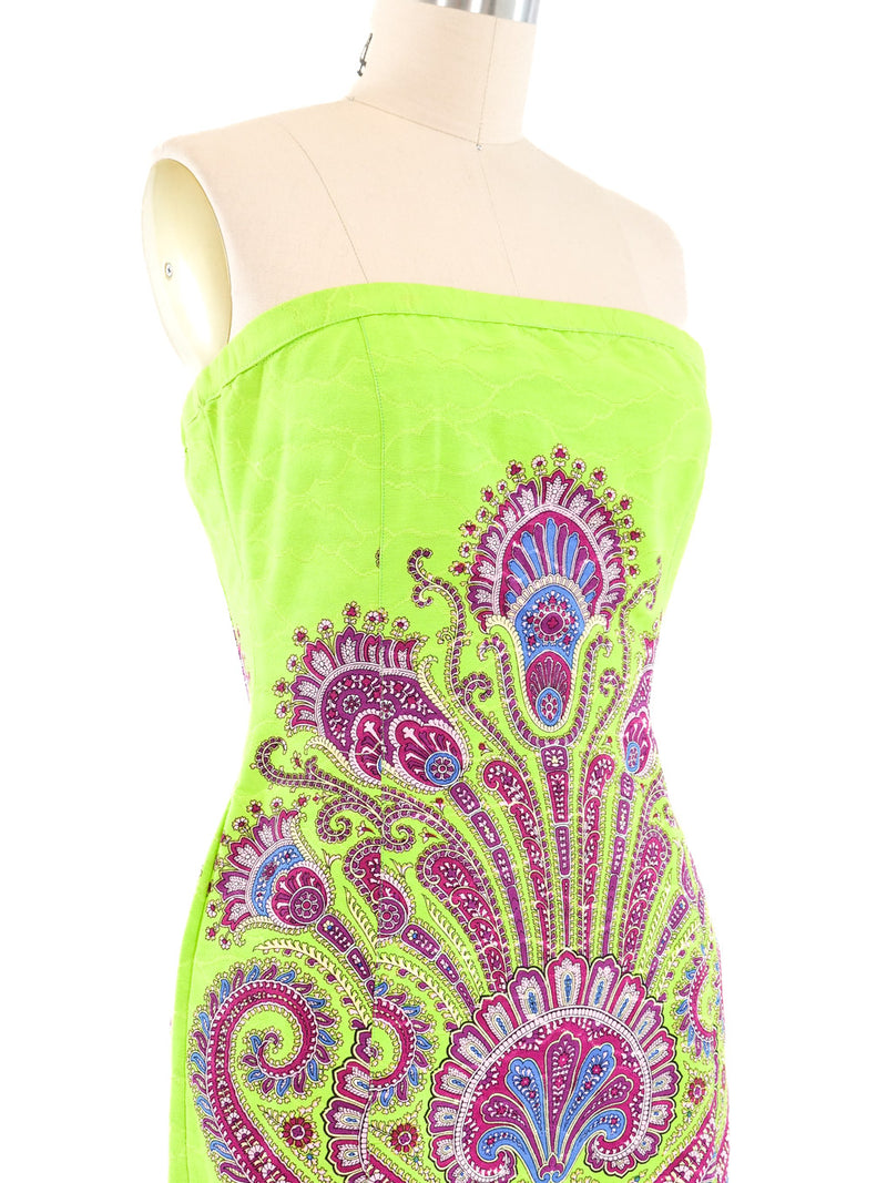 Gianni Versace Istante Baroque Strapless Dress Dress arcadeshops.com
