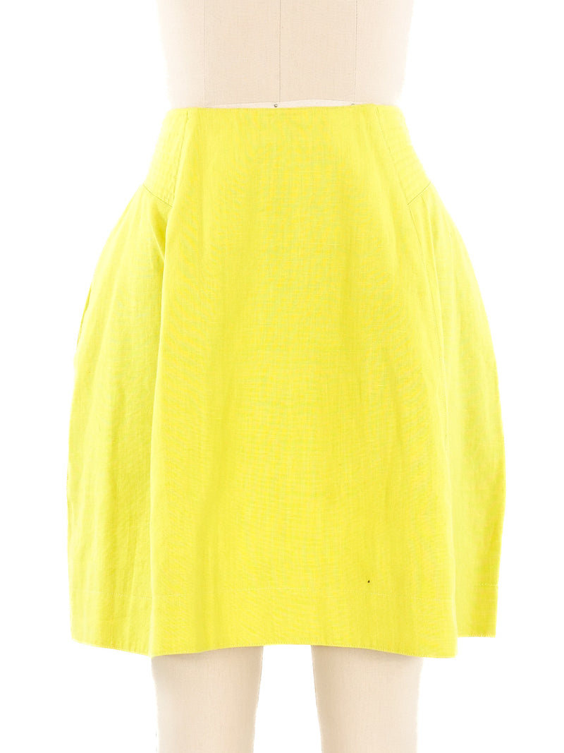Claude Montana Chartreuse Skirt Suit Suit arcadeshops.com