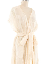Ivory Silk Chiffon Duster Jacket arcadeshops.com
