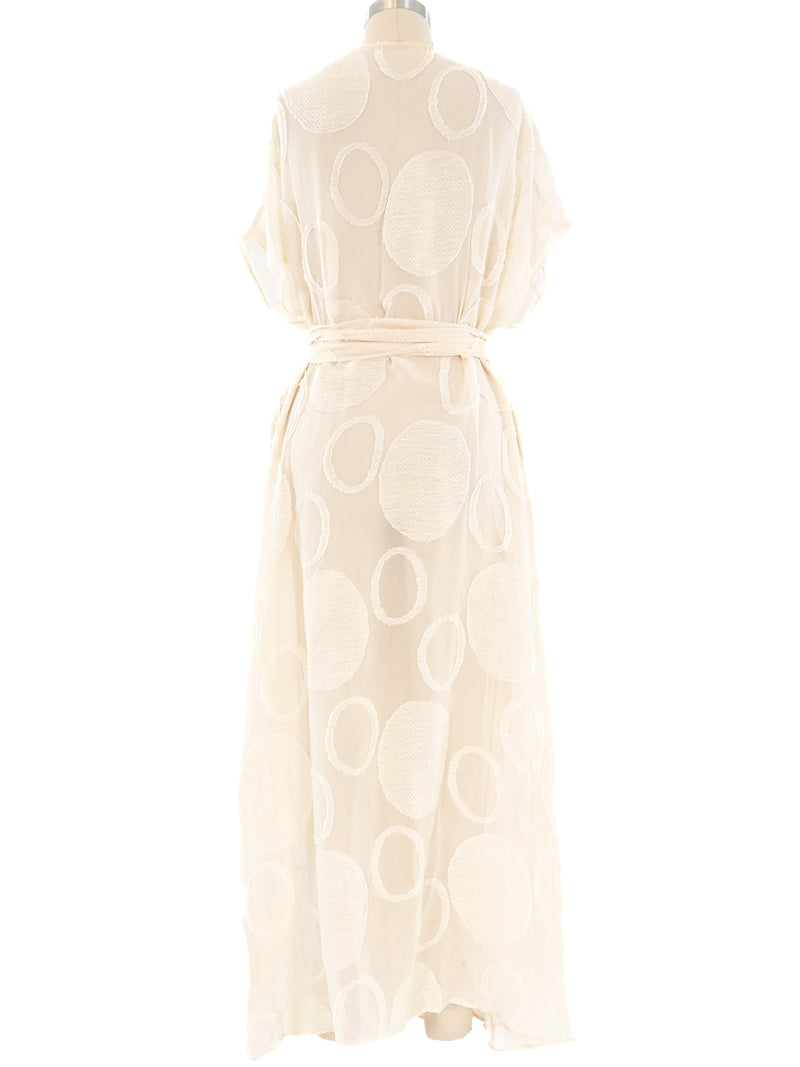 Ivory Silk Chiffon Duster Jacket arcadeshops.com