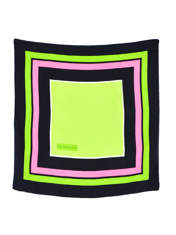 Yves Saint Laurent Geometric Silk Scarf Accessory arcadeshops.com